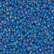 Miyuki seed beads 11/0 - Matted transparent capri blue ab 11-149FR